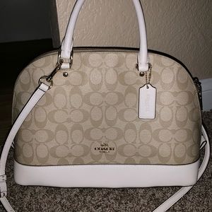 White and Cream Coach purse/satchel